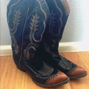 Authentic Vintage Tony Lama Cowboy Boots - Size 7
